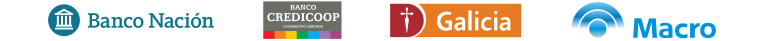 banco nación|banco credicoop|galicia|macro